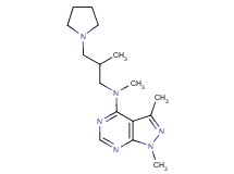 N,1,3-trimethyl-N-[2-methyl-3-(1-pyrrolidinyl)propyl]-1H-pyrazolo[3,4-d]pyrimidin-4-amine