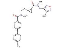 N-methyl-6-[(4'-methyl-4-biphenylyl)carbonyl]-N-[(4-methyl-1,2,5-oxadiazol-3-yl)methyl]-6-azaspiro[2.5]octane-1-carboxamide