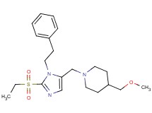 1-{[2-(ethylsulfonyl)-1-(2-phenylethyl)-1H-imidazol-5-yl]methyl}-4-(methoxymethyl)piperidine