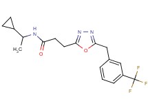 N-(1-cyclopropylethyl)-3-{5-[3-(trifluoromethyl)benzyl]-1,3,4-oxadiazol-2-yl}propanamide