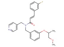 (2E)-3-(3-fluorophenyl)-N-[3-(2-methoxy-1-methylethoxy)benzyl]-N-(4-pyridinylmethyl)acrylamide