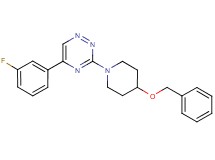 3-[4-(benzyloxy)-1-piperidinyl]-5-(3-fluorophenyl)-1,2,4-triazine