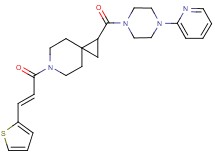 1-{[4-(2-pyridinyl)-1-piperazinyl]carbonyl}-6-[(2E)-3-(2-thienyl)-2-propenoyl]-6-azaspiro[2.5]octane