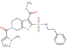 methyl 6-[(1-methyl-1H-pyrazol-5-yl)carbonyl]-2-{[(2-phenylethyl)amino]sulfonyl}-4,5,6,7-tetrahydrothieno[2,3-c]pyridine-3-carboxylate