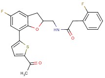 N-{[7-(5-acetyl-2-thienyl)-5-fluoro-2,3-dihydro-1-benzofuran-2-yl]methyl}-2-(2-fluorophenyl)acetamide