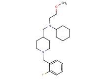 N-{[1-(2-fluorobenzyl)-4-piperidinyl]methyl}-N-(2-methoxyethyl)cyclohexanamine