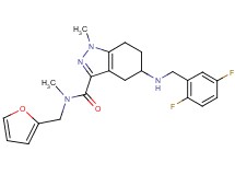 5-[(2,5-difluorobenzyl)amino]-N-(2-furylmethyl)-N,1-dimethyl-4,5,6,7-tetrahydro-1H-indazole-3-carboxamide