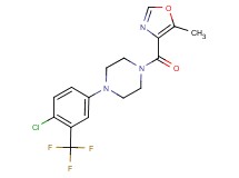 1-[4-chloro-3-(trifluoromethyl)phenyl]-4-[(5-methyl-1,3-oxazol-4-yl)carbonyl]piperazine