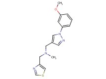 1-[1-(3-methoxyphenyl)-1H-pyrazol-4-yl]-N-methyl-N-(1,3-thiazol-4-ylmethyl)methanamine