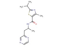 2-isopropyl-4-methyl-N-[1-methyl-2-(2-pyrazinyl)ethyl]-1,3-thiazole-5-carboxamide