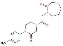 1-{2-[4-(4-methylphenyl)-3-oxo-1-piperazinyl]-2-oxoethyl}-2-azepanone