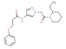 N-{1-[2-(2-ethyl-1-piperidinyl)-2-oxoethyl]-1H-pyrazol-4-yl}-3-phenoxypropanamide