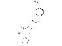 4-(4-methoxyphenoxy)-1-[2-methyl-2-(1-pyrrolidinyl)propanoyl]piperidine