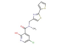 5-chloro-2-hydroxy-N-methyl-N-{[2-(2-thienyl)-1,3-thiazol-4-yl]methyl}nicotinamide