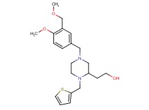 2-[4-[4-methoxy-3-(methoxymethyl)benzyl]-1-(2-thienylmethyl)-2-piperazinyl]ethanol