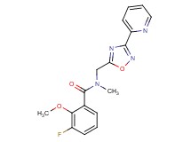 3-fluoro-2-methoxy-N-methyl-N-[(3-pyridin-2-yl-1,2,4-oxadiazol-5-yl)methyl]benzamide