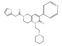 1-[2-(1-piperidinyl)ethyl]-3-(4-pyridinyl)-6-(2-thienylacetyl)-5,6,7,8-tetrahydro-1,6-naphthyridin-2(1H)-one