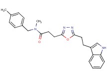 3-{5-[2-(1H-indol-3-yl)ethyl]-1,3,4-oxadiazol-2-yl}-N-methyl-N-(4-methylbenzyl)propanamide