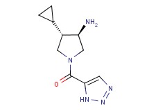 (3R*,4S*)-4-cyclopropyl-1-(1H-1,2,3-triazol-5-ylcarbonyl)-3-pyrrolidinamine