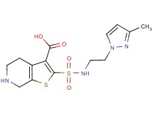 2-({[2-(3-methyl-1H-pyrazol-1-yl)ethyl]amino}sulfonyl)-4,5,6,7-tetrahydrothieno[2,3-c]pyridine-3-carboxylic acid