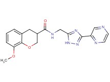 8-methoxy-N-[(3-pyrazin-2-yl-1H-1,2,4-triazol-5-yl)methyl]chromane-3-carboxamide