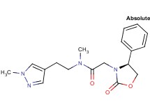 N-methyl-N-[2-(1-methyl-1H-pyrazol-4-yl)ethyl]-2-[(4S)-2-oxo-4-phenyl-1,3-oxazolidin-3-yl]acetamide