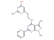 6-(2-{[1,3-dimethyl-6-(2-pyridinyl)-1H-pyrazolo[3,4-d]pyrimidin-4-yl]amino}ethyl)-2-methyl-4-pyrimidinol