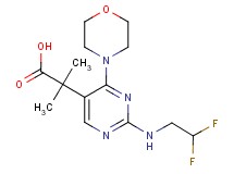2-{2-[(2,2-difluoroethyl)amino]-4-morpholin-4-ylpyrimidin-5-yl}-2-methylpropanoic acid