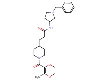 N-(1-benzyl-3-pyrrolidinyl)-3-{1-[(3-methyl-5,6-dihydro-1,4-dioxin-2-yl)carbonyl]-4-piperidinyl}propanamide
