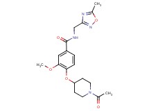 4-[(1-acetylpiperidin-4-yl)oxy]-3-methoxy-N-[(5-methyl-1,2,4-oxadiazol-3-yl)methyl]benzamide