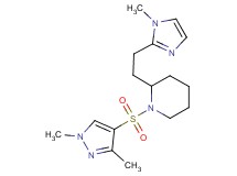 1-[(1,3-dimethyl-1H-pyrazol-4-yl)sulfonyl]-2-[2-(1-methyl-1H-imidazol-2-yl)ethyl]piperidine