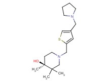 (4S*)-3,3,4-trimethyl-1-{[4-(pyrrolidin-1-ylmethyl)-2-thienyl]methyl}piperidin-4-ol