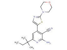 2-amino-6-(1,1-dimethylpropyl)-4-(2-morpholin-4-yl-1,3-thiazol-5-yl)nicotinonitrile