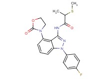 N-[1-(4-fluorophenyl)-4-(2-oxo-1,3-oxazolidin-3-yl)-1H-indazol-3-yl]-2-(methylthio)propanamide