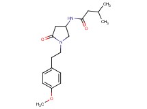 N-{1-[2-(4-methoxyphenyl)ethyl]-5-oxo-3-pyrrolidinyl}-3-methylbutanamide