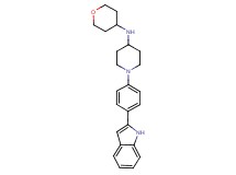 1-[4-(1H-indol-2-yl)phenyl]-N-(tetrahydro-2H-pyran-4-yl)-4-piperidinamine
