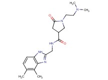 1-[2-(dimethylamino)ethyl]-N-[(4,5-dimethyl-1H-benzimidazol-2-yl)methyl]-5-oxo-3-pyrrolidinecarboxamide