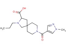 8-[(1-methyl-1H-pyrazol-4-yl)carbonyl]-2-propyl-2,8-diazaspiro[4.5]decane-3-carboxylic acid