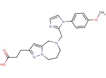 3-(5-{[1-(4-methoxyphenyl)-1H-imidazol-2-yl]methyl}-5,6,7,8-tetrahydro-4H-pyrazolo[1,5-a][1,4]diazepin-2-yl)propanoic acid