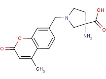 3-amino-1-[(4-methyl-2-oxo-2H-chromen-7-yl)methyl]pyrrolidine-3-carboxylic acid