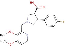 (3S*,4R*)-1-[(3,4-dimethoxypyridin-2-yl)methyl]-4-(4-fluorophenyl)pyrrolidine-3-carboxylic acid