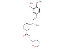 N-[2-(3,4-dimethoxyphenyl)ethyl]-N-methyl-1-[3-(1,2-oxazinan-2-yl)propanoyl]-3-piperidinamine