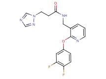 N-{[2-(3,4-difluorophenoxy)-3-pyridinyl]methyl}-3-(1H-1,2,4-triazol-1-yl)propanamide