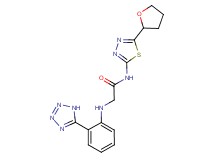 N-[5-(tetrahydrofuran-2-yl)-1,3,4-thiadiazol-2-yl]-2-{[2-(1H-tetrazol-5-yl)phenyl]amino}acetamide