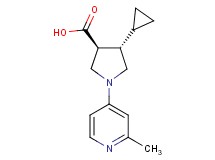 (3S*,4S*)-4-cyclopropyl-1-(2-methyl-4-pyridinyl)-3-pyrrolidinecarboxylic acid