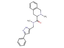N,2-dimethyl-N-[(3-phenyl-1H-pyrazol-5-yl)methyl]-1,2,3,4-tetrahydro-3-isoquinolinecarboxamide