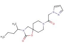 3-(1-methylbutyl)-8-(1H-pyrazol-1-ylacetyl)-1-oxa-3,8-diazaspiro[4.5]decan-2-one