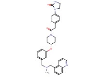 1-(4-{2-[4-(3-{[methyl(5-quinolinylmethyl)amino]methyl}phenoxy)-1-piperidinyl]-2-oxoethyl}phenyl)-2-imidazolidinone