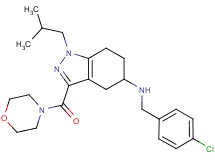 N-(4-chlorobenzyl)-1-isobutyl-3-(4-morpholinylcarbonyl)-4,5,6,7-tetrahydro-1H-indazol-5-amine