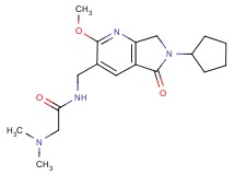 N-[(6-cyclopentyl-2-methoxy-5-oxo-6,7-dihydro-5H-pyrrolo[3,4-b]pyridin-3-yl)methyl]-2-(dimethylamino)acetamide